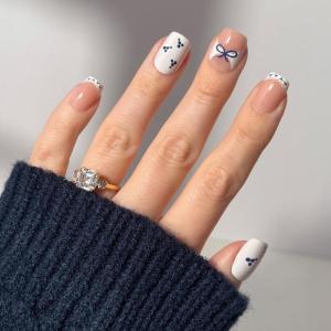 Valentines Day Glamnetic Press On Nails – Lush Coral | Short Oval Fake Nails in a Bright Coral Hue with a Glazed Finish, Salon Quality | 15 Sizes – 30 Nail Kit with Glue(Blue A Kiss)