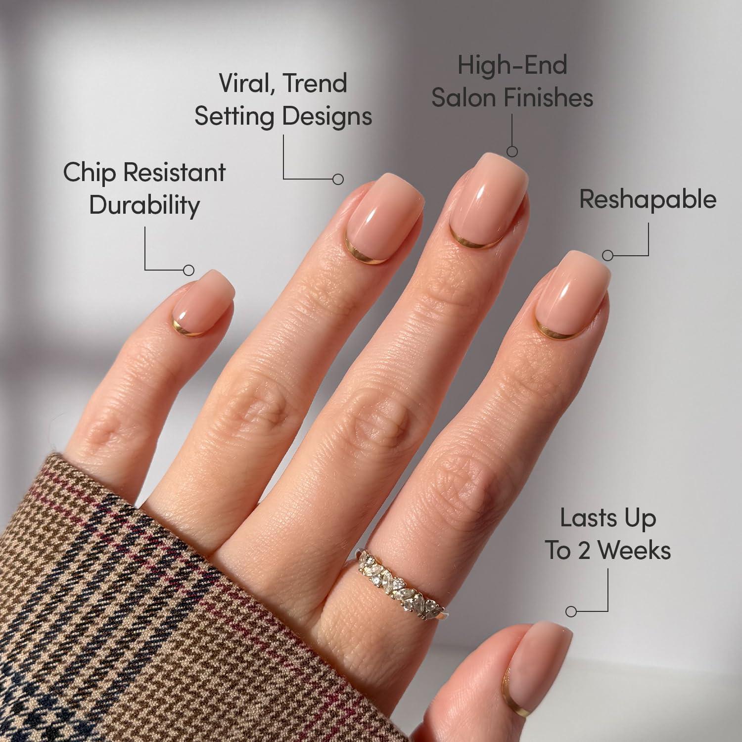 imageGlamnetic Press On Nails  Clouded  Medium Almond White Fake Nails Salon Quality Milky Nails  15 Sizes  30 Nail Kit with Glue1B  Goal Setter