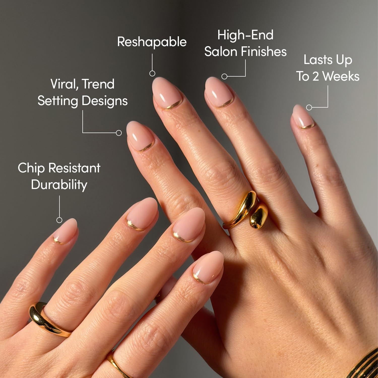 imageGlamnetic Press On Nails  Clouded  Medium Almond White Fake Nails Salon Quality Milky Nails  15 Sizes  30 Nail Kit with Glue1C  Glam Goals