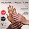 Glamnetic Press On Nails – Clouded | Medium Almond White Fake Nails, Salon Quality Milky Nails | 15 Sizes – 30 Nail Kit with Glue(4C – Mauve Mood)