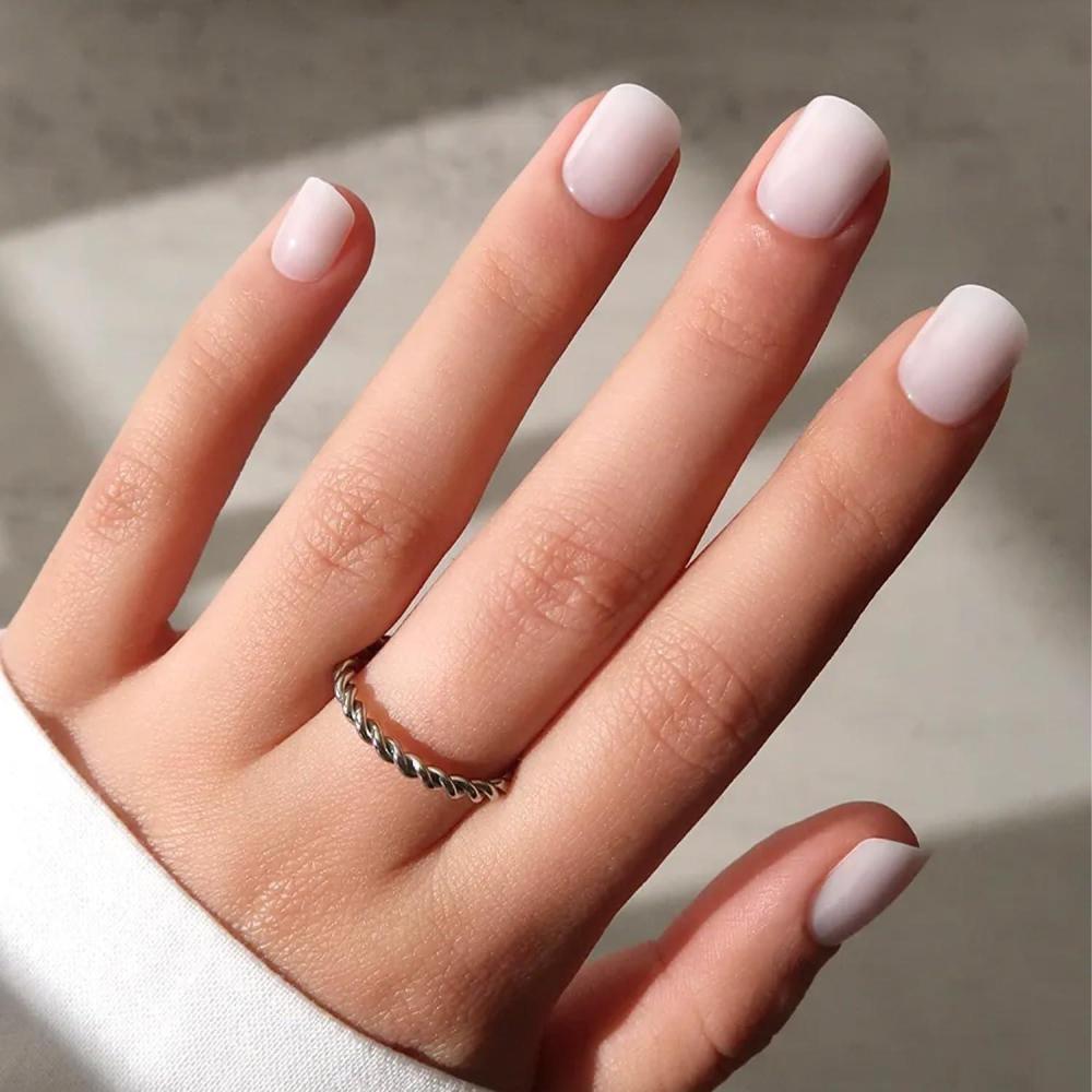 imageGlamnetic Press On Nails  Pearlfect  Short Oval White French Tip Fake Nails Salon Quality French Manicure  15 Sizes  30 Nail Kit with Glue6A  Cool Whip