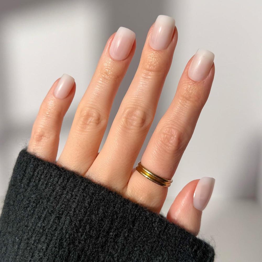 imageGlamnetic Press On Nails  Pearlfect  Short Oval White French Tip Fake Nails Salon Quality French Manicure  15 Sizes  30 Nail Kit with Glue6B  Clean Cut