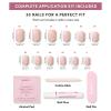 Glamnetic Press On Nails – Pearlfect | Short Oval White French Tip Fake Nails, Salon Quality French Manicure | 15 Sizes – 30 Nail Kit with Glue(1A – Quiet Luxury)