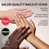 Glamnetic Press On Nails – Pearlfect | Short Oval White French Tip Fake Nails, Salon Quality French Manicure | 15 Sizes – 30 Nail Kit with Glue(1A – Quiet Luxury)