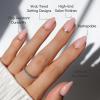 Glamnetic Press On Nails – Pearlfect | Short Oval White French Tip Fake Nails, Salon Quality French Manicure | 15 Sizes – 30 Nail Kit with Glue(1D – Goal Chaser)
