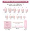 Glamnetic Press On Nails – Pearlfect | Short Oval White French Tip Fake Nails, Salon Quality French Manicure | 15 Sizes – 30 Nail Kit with Glue(2A – Pearly Please)