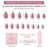 Glamnetic Press On Nails – Pearlfect | Short Oval White French Tip Fake Nails, Salon Quality French Manicure | 15 Sizes – 30 Nail Kit with Glue(4D – Mauve Obsession)