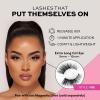 Glamnetic Magnetic Eyelashes – Lucky | Short Magnetic Lashes, 60 Wears Reusable High Volume Faux Mink Lashes, Cat Eye Flared – 1 Pair(Vibe)