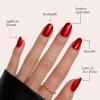 Glamnetic Press-On Nails – Cherry Glaze | Super Strong Brush On Nail Glue & Nail Adhesive Tabs | Glazed Short Round Cherry Red Nails | 15 Sizes – 30 Nail Kit with Glue and Nail Tabs