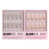 Glamnetic Press-On Nails Bundle – Pure Intentions & Sprinkles | Glossy, Iridescent Short Round Nails | Rainbow French Tip Short Almond Fake Nails | Reusable Nail Kits