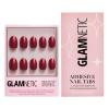 Glamnetic Press-On Nails & Adhesive Nail Tabs – Cherry Glaze | Glazed Short Round Cherry Red Nails | 15 Sizes – 30 Nail Kit with Adhesive Tabs