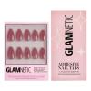 Glamnetic Press-On Nails & Adhesive Nail Tabs – Rosé | Short Almond Rosy-Pink Nails with a Mesmerizing Metallic Finish | 15 Sizes – 30 Nail Kit with Adhesive Tabs