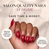Glamnetic Press-On Nails Bundle – Fiery & Classic Red | Opaque Bright Short Almond Fake Nails | Opaque Cool Tone, Timeless Red Short Almond False Nails | Reusable Salon-Quality Nail Kits