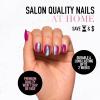 “Glamnetic Press-On Nails & Adhesive Nail Tabs – Berry Fizz | Short Oval, Magenta Nails with Velvet Metallic Finish | 15 Sizes – 30 Nail Kit with Adhesive Tabs “