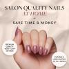 Glamnetic Press-On Nails & Adhesive Nail Tabs – Fall Mauve | Opaque Muted Blush Mauve Short Oval False Nails, Reusable
