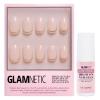 Glamnetic Press On Nails & Brush On Nail Glue Bundle – Goal Digger | Glossy, Semi-Transparent, Short Round Nails, Reusable | Super Strong Nail Glue | Mess-Free, Durable & Long-Lasting