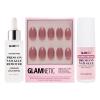 Glamnetic Press-On Nails – Fall Mauve | Super Strong Brush On Nail Glue & Press-On Nail Remover | Opaque Muted Blush Mauve Short Oval False Nails, Reusable