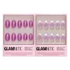 Glamnetic Press-On Nails Bundle – Berry Fizz & Fairy Dust | Magenta Nails and Beige-Pink Nails in Short Oval Shapes with Velvet Metallic Finishes | Reusable Nail Kits