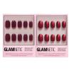 Glamnetic Press-On Nails Bundle – Berry Maroon & Cherry Glaze | Opaque Dark Red Maroon Short Round False Nails | Short Round Bright Cherry Red Nails with a Glaze Finish