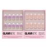 Glamnetic Press-On Nails Bundle – Fairy Dust & La Perle | Short Oval Beige-Pink Nails with a Velvet Metallic Finish | Short Squoval French Tip False Nails with a Glossy Finish | Reusable Nail Kits