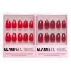 Glamnetic Press-On Nails Bundle – Fiery & Classic Red | Opaque Bright Short Almond Fake Nails | Opaque Cool Tone, Timeless Red Short Almond False Nails | Reusable Salon-Quality Nail Kits