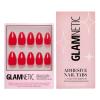 Glamnetic Press-On Nails & Adhesive Nail Tabs – Fiery Red | Opaque Bright Red Short Almond Fake Nails, Reusable | 15 Sizes – 30 Nail Kit with Adhesive Tabs