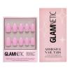 Glamnetic Press-On Nails & Adhesive Nail Tabs – Think Pink | Solid Opaque Light Pastel Pink Short Oval Nails, Reusable | 15 Sizes – 30 Nail Kit