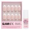Glamnetic Press-On Nails & Brush-On Nail Glue | Ma Damn White French Tips, Short Almond Shape