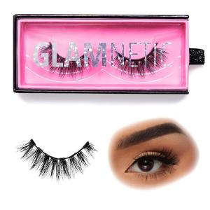 Glamnetic Magnetic Eyelashes – Babygirl | Short Magnetic Lashes, 60 Wears Reusable Faux Mink Lashes, Wispy Round Natural Look – 1 Pair(Babygirl)