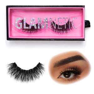 Glamnetic Magnetic Eyelashes – Bo$$ Babe |Magnetic Lashes, 60 Wears Reusable High Volume Faux Mink Lashes – 1 Pair
