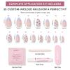 Glamnetic Press On Nails – Honeydewy | Short Squoval Fake Nails in Mint Green with Glazed Finish, Salon Quality | 15 Sizes – 30 Nail Kit with Glue(Bluebelle)