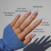 Glamnetic Press On Nails – Honeydewy | Short Squoval Fake Nails in Mint Green with Glazed Finish, Salon Quality | 15 Sizes – 30 Nail Kit with Glue(Bluebelle)
