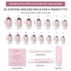Glamnetic Press On Nails – Honeydewy | Short Squoval Fake Nails in Mint Green with Glazed Finish, Salon Quality | 15 Sizes – 30 Nail Kit with Glue(Cherry Mood)