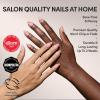 Glamnetic Press On Nails – Honeydewy | Short Squoval Fake Nails in Mint Green with Glazed Finish, Salon Quality | 15 Sizes – 30 Nail Kit with Glue(Juicy Slice)