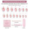 Glamnetic Press On Nails – Honeydewy | Short Squoval Fake Nails in Mint Green with Glazed Finish, Salon Quality | 15 Sizes – 30 Nail Kit with Glue(Juicy Slice)