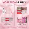 Glamnetic Press On Nails – Honeydewy | Short Squoval Fake Nails in Mint Green with Glazed Finish, Salon Quality | 15 Sizes – 30 Nail Kit with Glue(Strawberry Matcha)