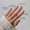 Glamnetic Press On Nails – Sky Berry | Short Almond Fake Nails with Milky White Base & Blue Aura Center in Glazed Finish, Salon Quality | 15 Sizes – 30 Nail Kit with Glue(Cherry Bomb)