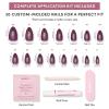Glamnetic Press On Nails – Sky Berry | Short Almond Fake Nails with Milky White Base & Blue Aura Center in Glazed Finish, Salon Quality | 15 Sizes – 30 Nail Kit with Glue(Jam Drizzle)