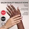 Glamnetic Press On Nails – Sky Berry | Short Almond Fake Nails with Milky White Base & Blue Aura Center in Glazed Finish, Salon Quality | 15 Sizes – 30 Nail Kit with Glue(Cherry Mood)