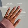 Glamnetic Press On Nails – Sky Berry | Short Almond Fake Nails with Milky White Base & Blue Aura Center in Glazed Finish, Salon Quality | 15 Sizes – 30 Nail Kit with Glue(Guava Drop)
