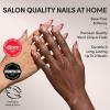 Glamnetic Press On Nails – Sky Berry | Short Almond Fake Nails with Milky White Base & Blue Aura Center in Glazed Finish, Salon Quality | 15 Sizes – 30 Nail Kit with Glue(Cherry Bomb)