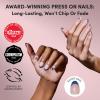 Glamnetic Press On Nails – Short Oval Fake Nails with Blue French Tips, Polka Dots & Whale Accents | Salon Quality Summer Nails | Whale Waves | 15 Sizes – 30 Nail Kit with Glue(Whale Waves)