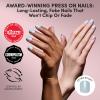 Glamnetic Press On Nails – Short Oval Fake Nails with Blue French Tips, Polka Dots & Whale Accents | Salon Quality Summer Nails | Whale Waves | 15 Sizes – 30 Nail Kit with Glue(Clear Skies)