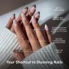 Glamnetic Press On Nails – Short Oval Fake Nails with Blue French Tips, Polka Dots & Whale Accents | Salon Quality Summer Nails | Whale Waves | 15 Sizes – 30 Nail Kit with Glue(Polka In Positano)