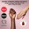 Glamnetic Press On Nails – Short Oval Fake Nails with Blue French Tips, Polka Dots & Whale Accents | Salon Quality Summer Nails | Whale Waves | 15 Sizes – 30 Nail Kit with Glue(Sicilian Sun)