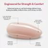Glamnetic Press On Nails – Short Oval Fake Nails with Blue French Tips, Polka Dots & Whale Accents | Salon Quality Summer Nails | Whale Waves | 15 Sizes – 30 Nail Kit with Glue(Polka In Positano)