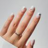 Glamnetic Press On Nails – Short Oval Fake Nails with Blue French Tips, Polka Dots & Whale Accents | Salon Quality Summer Nails | Whale Waves | 15 Sizes – 30 Nail Kit with Glue(Sweet Picks)