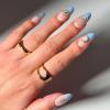 Glamnetic Press On Nails – Short Oval Fake Nails with Blue French Tips, Polka Dots & Whale Accents | Salon Quality Summer Nails | Whale Waves | 15 Sizes – 30 Nail Kit with Glue(Spirited Sky)