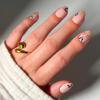 Glamnetic Press On Nails – Short Oval Fake Nails with Blue French Tips, Polka Dots & Whale Accents | Salon Quality Summer Nails | Whale Waves | 15 Sizes – 30 Nail Kit with Glue(Myko Muse)