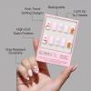 Glamnetic Press On Nails – Winter Glaze | Glossy, Short Almond French Tip Nails with Snowflake Accents, Salon Quality | 15 Sizes – 30 Nail Kit with Glue(Cocoa & Kisses)